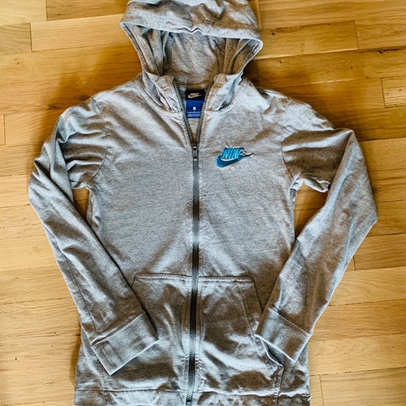 Nike Cotton Jogger Set Kids Light Grey w/Blue Logo - Picture 5 of 13